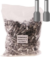 500pcs 6 AWG 16.0mm Wire Ferrules Terminals, Insulated Cord Pin Ends