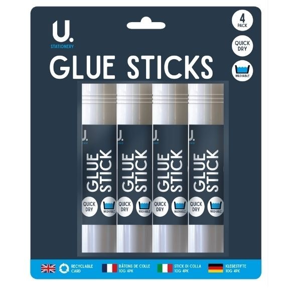 Martello U.Stationery Glue Sticks 4pk