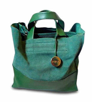 Furla Genuine Leather/Suede Mini Tote
