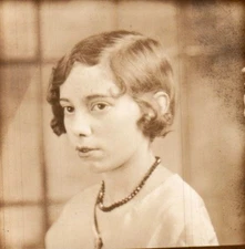 Vintage Antique Portrait Photograph Woman Sepia Steubenville Ohio