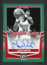 2024-25 LARUE MARTIN 40/49 AUTO PANINI DONRUSS OPTIC GREEN SIGNATURE SERIES