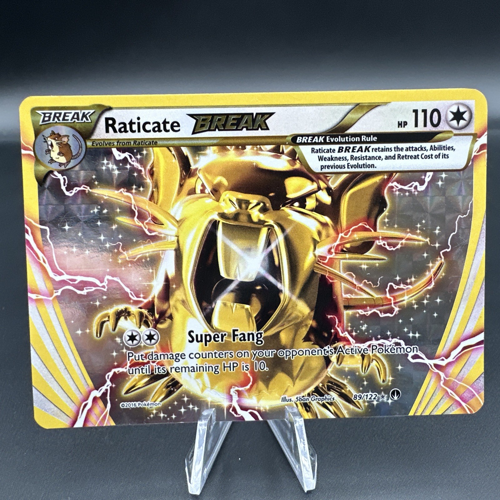 HP Raticate Break - 89/122 - Pokemon Breakpoint XY Ultra Rare Card