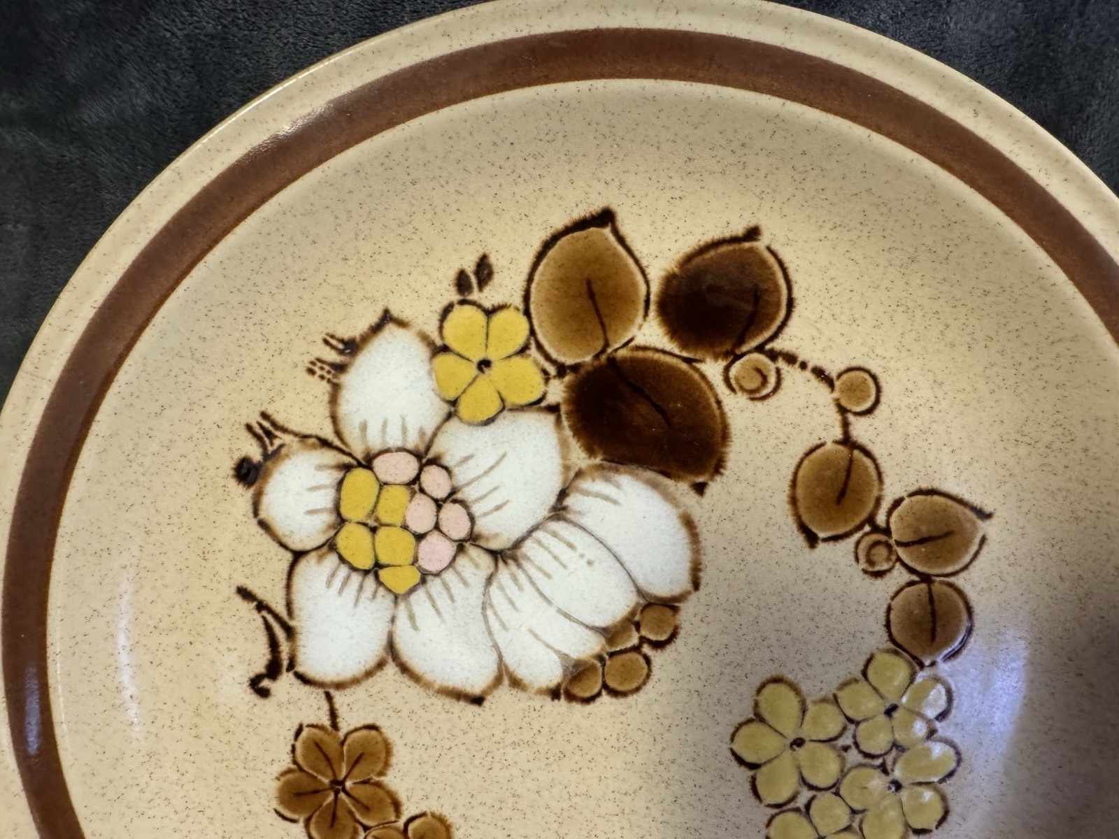 VTG Cupboard Craft Brown Sugar Stoneware Dinner Plate International Japan MCM