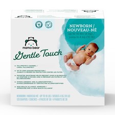 120 Count Amazon Brand - Mama Bear Gentle Touch Diapers, Hypoallergenic with 0.22 per diaper