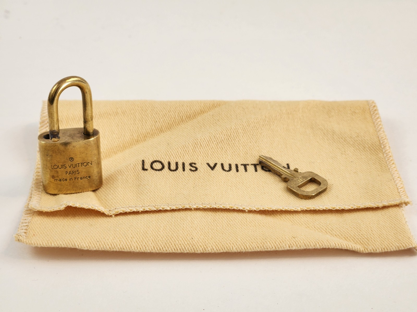 Authentic Louis Vuitton PadLock Solid Lock Key Br… - image 3