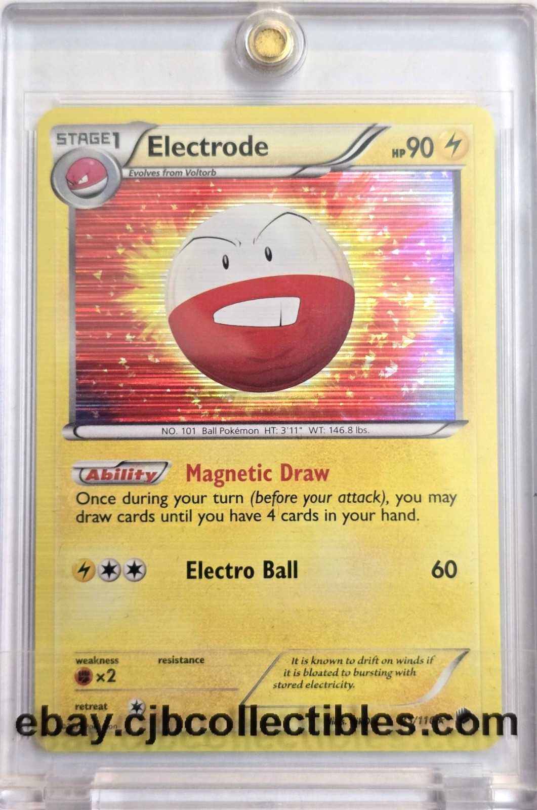 Pokémon ELECTRODE 33/116 Holo Rare Plasma Freeze - Near Mint 🍒