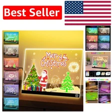 Versatile 16” Acrylic LED Drawing Board - 7 Colors & 2 Modes for All Occasions
