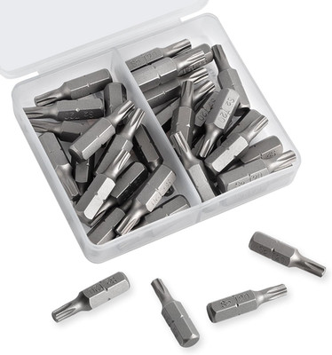 30 Stück T20 Torx Bit, 25mm 1/4'' Sechskant-Antrieb, Bit-Sortiment Aus S2