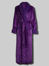 141 Natori Womens Purple Long-Sleeve Sleepwear Lounge Plush Sherpa Robe Size XS