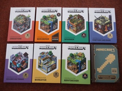 8 Mojang Minecraft Bücher Redstone Eroberer Farmer Kreative Entdecker Zauber etc