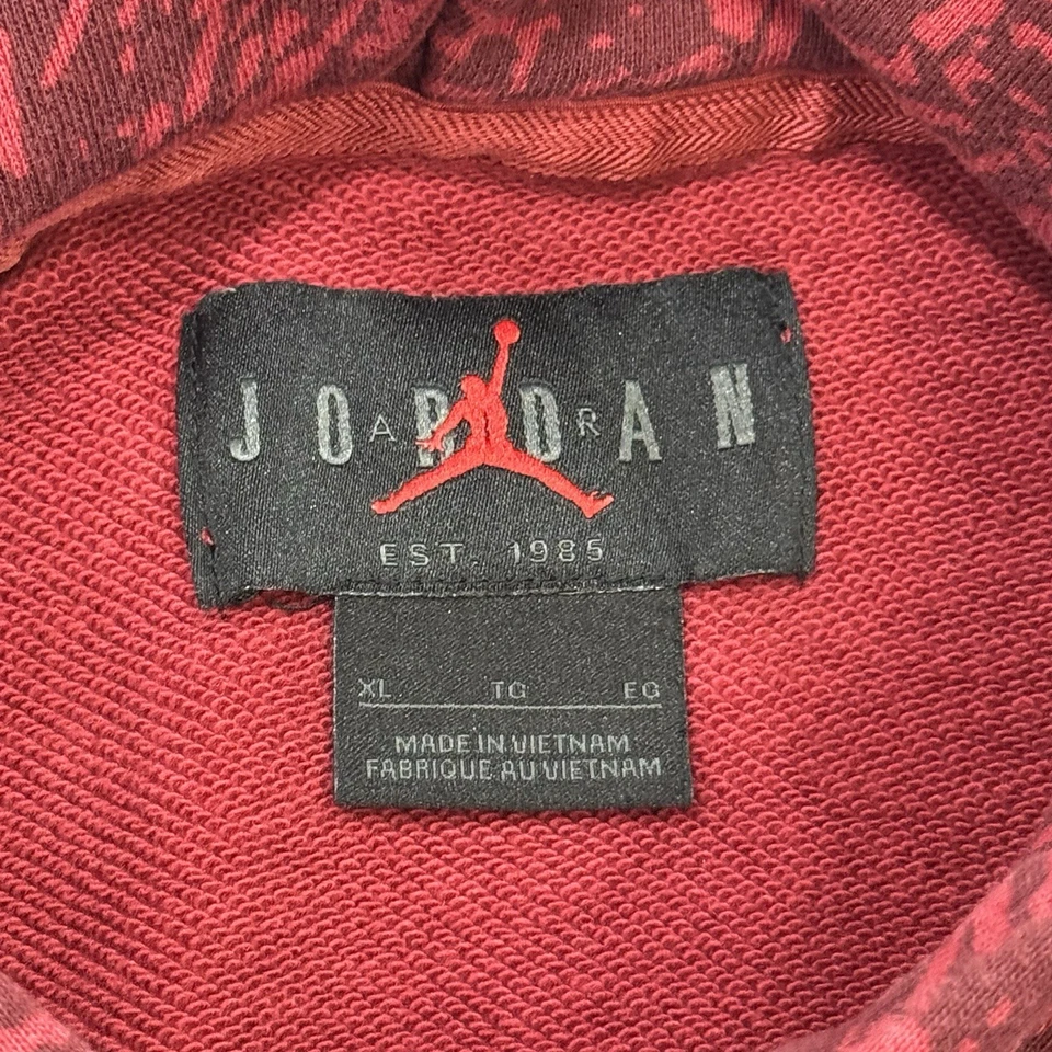 Толстовка с капюшоном мужская Nike Air Jordan Oklahoma Sooners пуловер размер XL красная AOP - Изображение 4 из 4