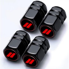 Tire Valve Stem Caps Sports Car Accessories Black Black