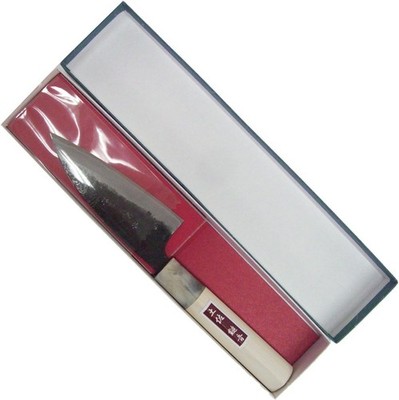 Tosa Kitchen Knife Kurouchi Blue Steel #2 Aogami 120mm Petty Santoku From Japan