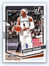 2023-24 Donruss Devonte' Graham #59 San Antonio Spurs