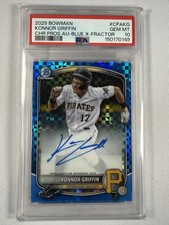 2025 Bowman Chrome Konnor Griffin Prospect Auto Blue X-Fractor /150 PSA 10