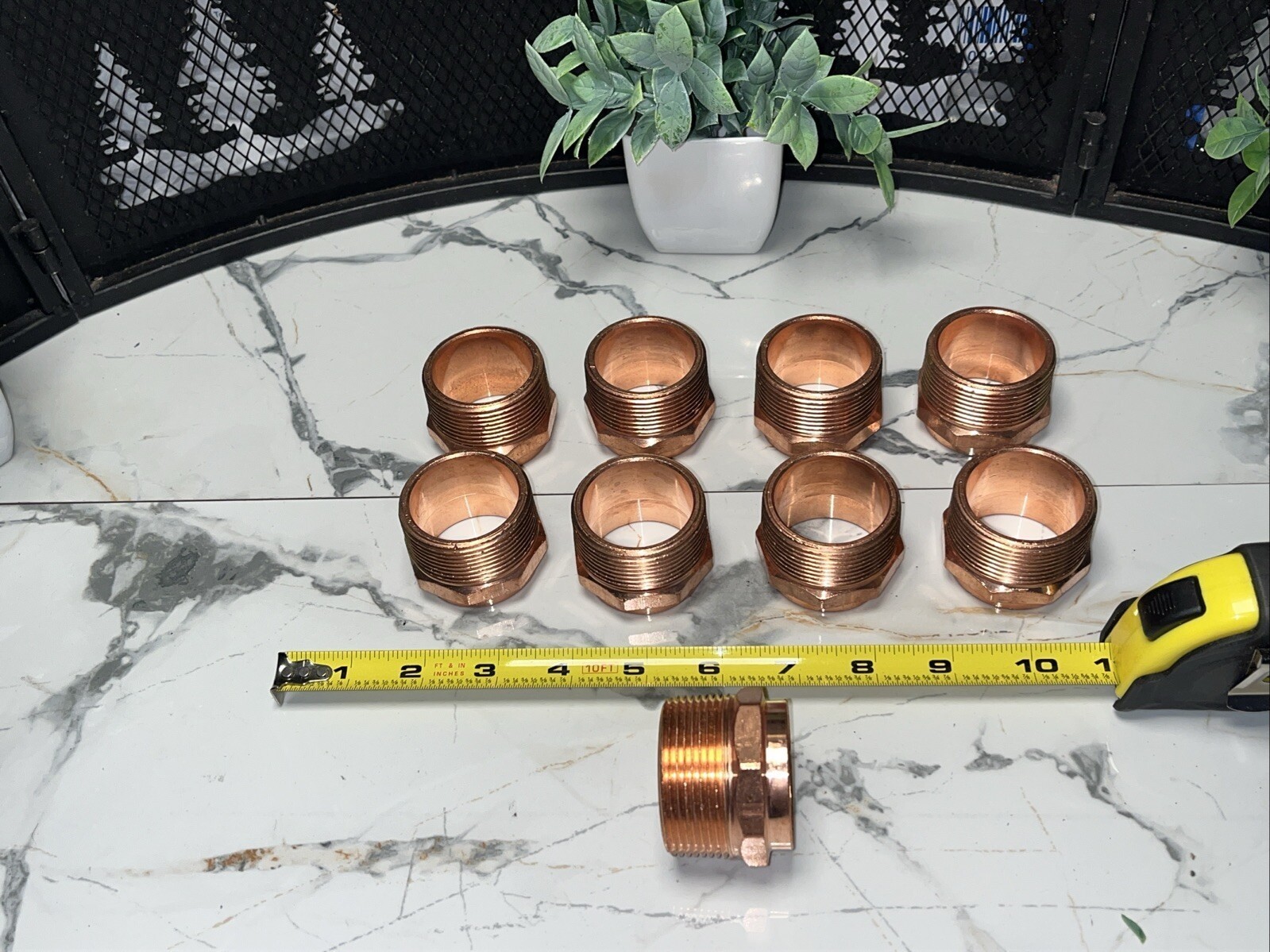 9 QTY! BULK- Mueller Threaded Male WROT Copper Pipe Fitting 1-7/8” Od Thread NEW