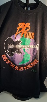 Vintage 1994 BB King King of The Blues Worldwide Tour Tee Size XL Image Works