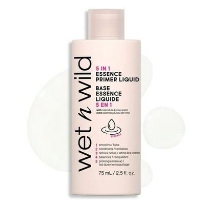 Wet n Wild 5 In 1 Essence Face Makeup Primer Liquid, 2.1 Fl oz