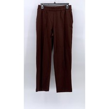 A NEW DAY Women's Brown Solid Pull-On Casual Straight-Leg Pant SZ S