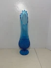 fenton hobnail swung vase Blue 18” Glass Pedestal (rm)