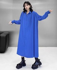 Fashion Womens Oversize Loose Shirt Dress Long Sleeve Casual Long Dress Tops