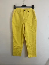 Newport Jeans Size 10p Yellow Denim Logo Vintage 90s Pocket Retro y2k High Waist