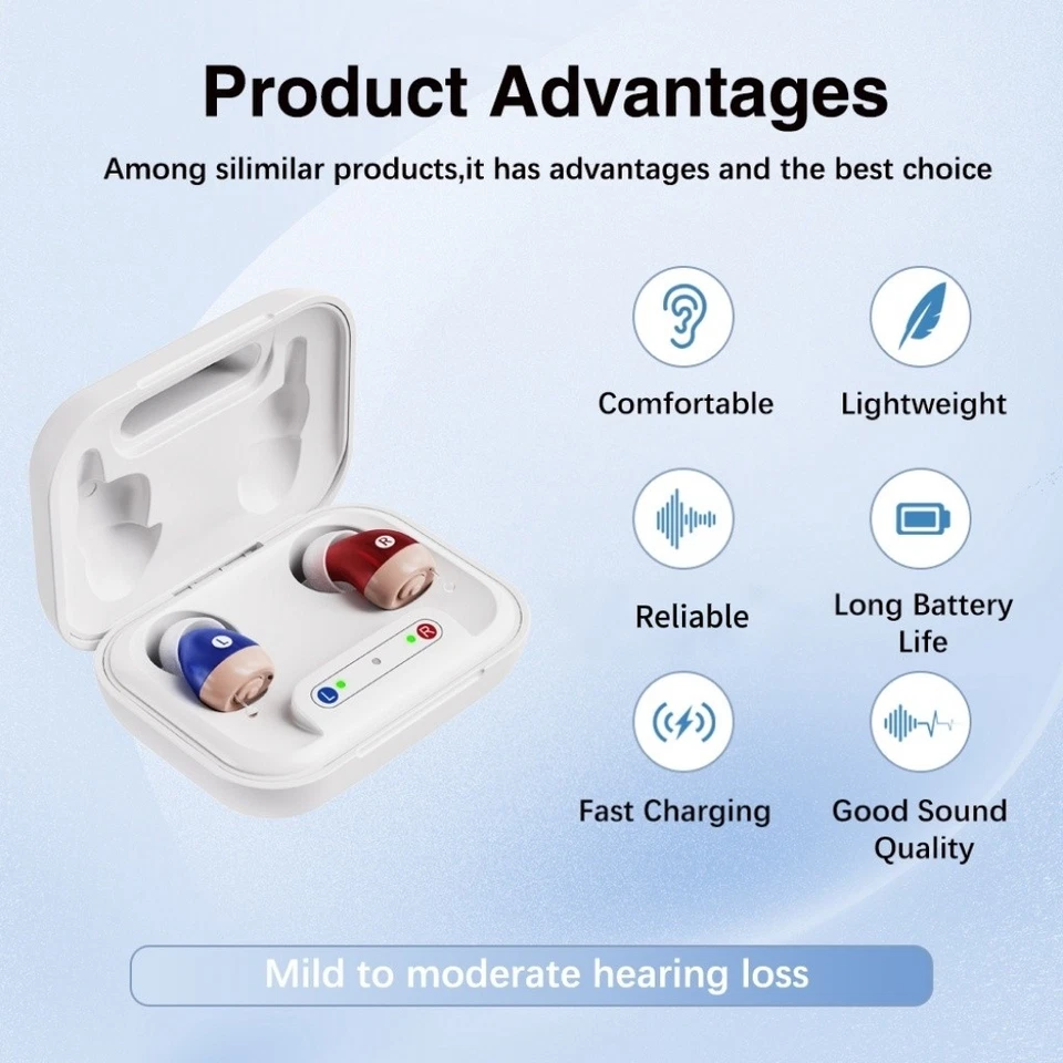 Wiederaufladbarer Soundverstärker, Unsichtbar, Verstärkungsgerät mit LR-Senioren - Bild 3 von 4