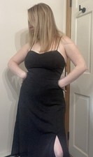 Black Bustier Sweetheart Neckline Midi Dress LG NEW Reformation DUPE