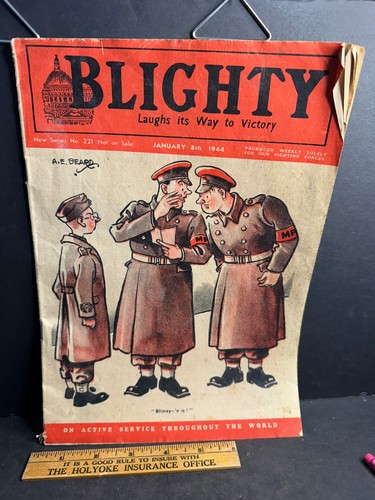 January 8, 1944 WW2 BLIGHTY MAGAZINE, No. 211 UK Military Issue, Comics, News