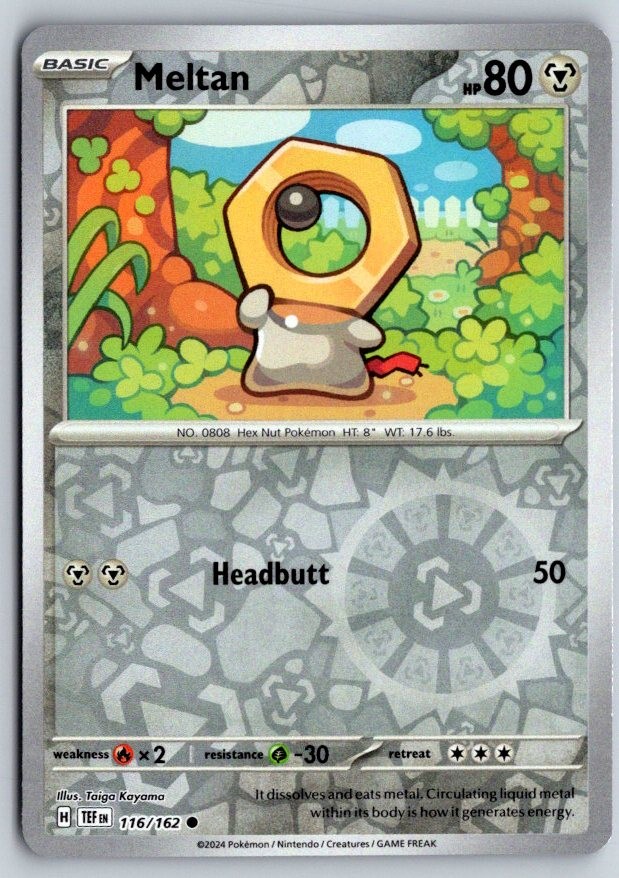 Meltan 116/162 Common Temporal Forces Pokemon Reverse Holo Near Mint