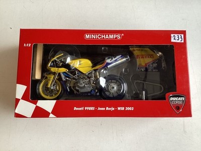 Minichamps Modell 1:12 Ducati 998RS Juan Borja WSB 2003 OVP original neu !