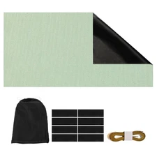 1 Set Portable Blackout Curtains 118" x 54" Thermal Window Drapes, Green