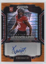 2025 Panini Prizm Draft Picks Orange Pulsar 18/75 Xzavier Henderson Auto 3hd