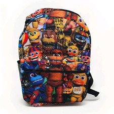 "Mochila bolsa de libros Five Nights FNAF 16"" cojín de bolsillo escolar correa ajustable nueva en paquete"