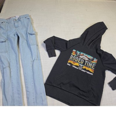 Dale Brisby Rodeo Time Hoodie & Lovely Jeans Cargo Pants Set Girls Size 12 S