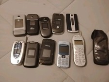 Lot of 10 Vintage Samsung Kyocera LG Motorola Flip Phones UNTESTED PARTS REPAIR