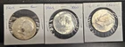 3 x 1964 Silver Kennedy Half Dollars 90% Silver