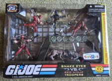 GI JOE 25th Anniversary Snake Eyes Vs. Red Ninja Troopers Set 2007 TRU - NEW