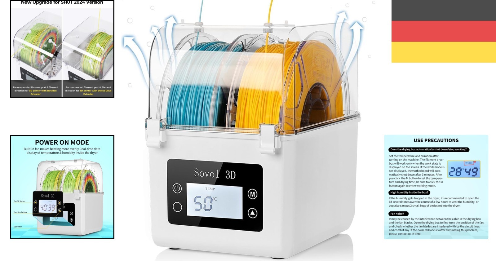 Filament Trockner Sovol SH01 Filament Dryer Trockenbox - Bild 2