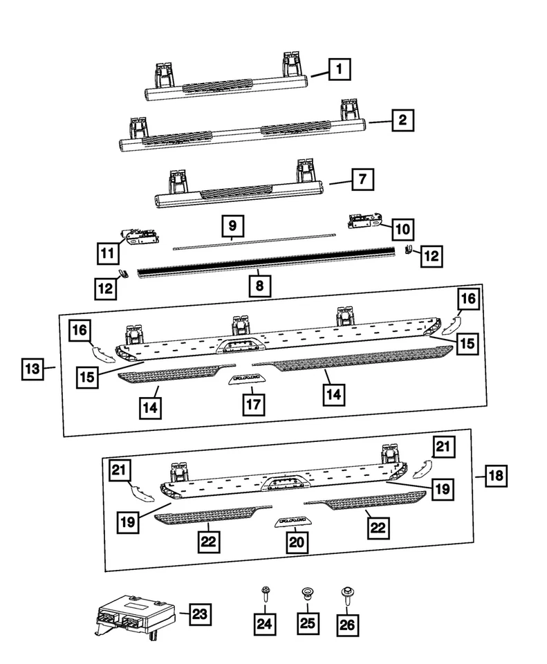 Genuine Mopar Power Running Board Motor Right 68461640AB - Image 4 of 4