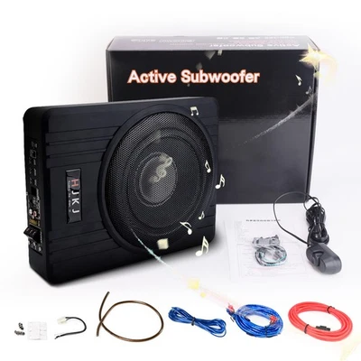 MOMOSUPER2015 10'' 800W Active Underseat Car Bass Box Audio Subwoofer Sub Speaker Amplifier UK