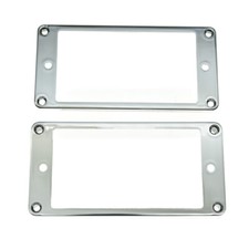 Set of 2 Humbucker Pickup Ring Plastic Flat/Curved Bottom Frame for Epiphone LP