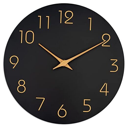 Wall Clock, Battery Operated Silent Non-Ticking - Simple 10