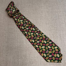Longchamp Tie Men Silk Abstract Pattern Class...