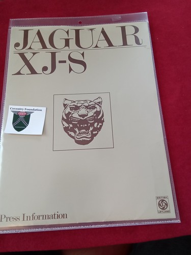 Jaguar XJ-S Press Information - Signed Note By Fred Horner - EXTREMELY RARE