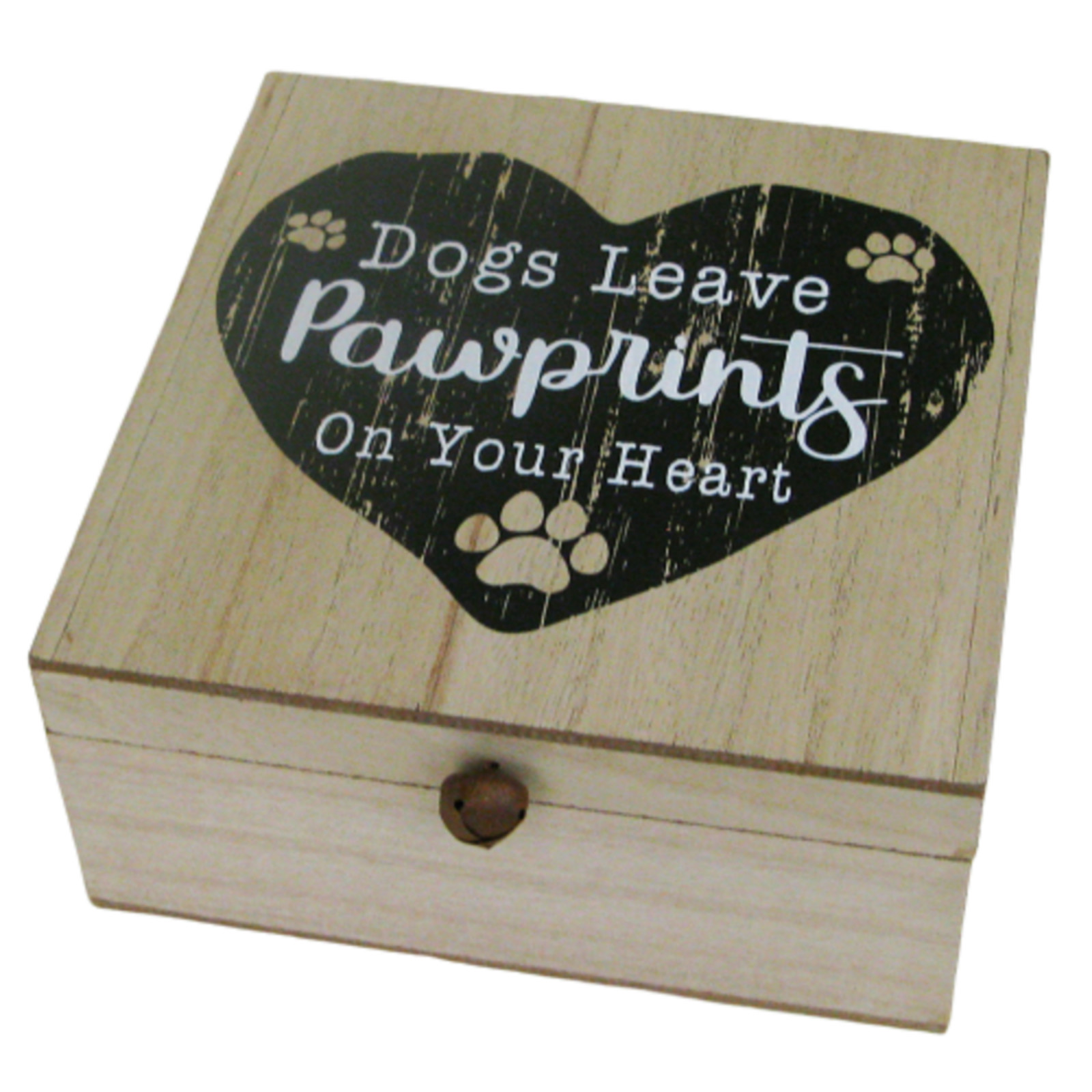 Dog Memory Box Keepsakes Dog's Leave Pawprints On Your Heart Ashes Box Wooden