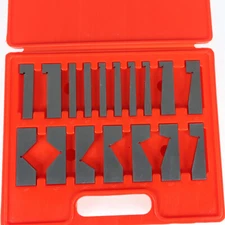 LABLT 17 Pcs 1/4 to 45 Degree Hardened Steel Angle Block Set Accuracy .0003"