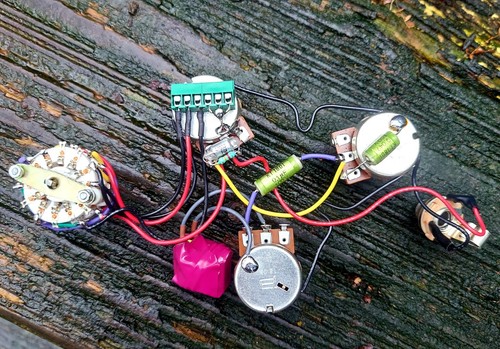Solderless Gibson Ripper Custom Wiring Harness 5/w Switch Bourns Pots ERO Caps - 第 1/4 張圖片