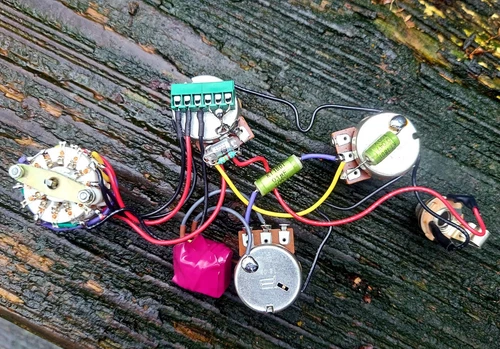 Solderless Gibson Ripper Custom Wiring Harness 5/w Switch Bourns Pots ERO Caps 