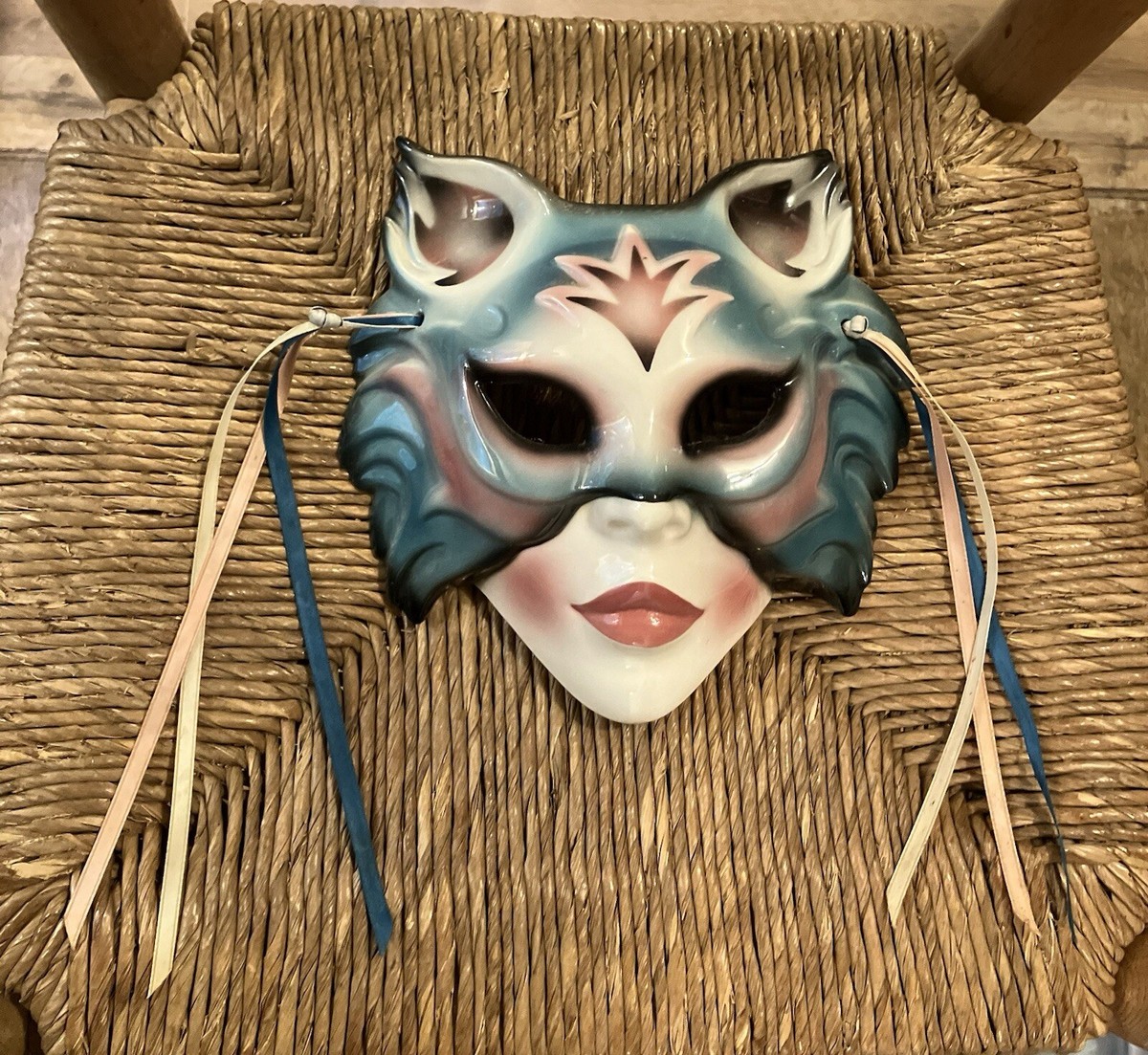 アートギミック Mask Vintage Clay Art Wall Decorative Cat Mask | eBay